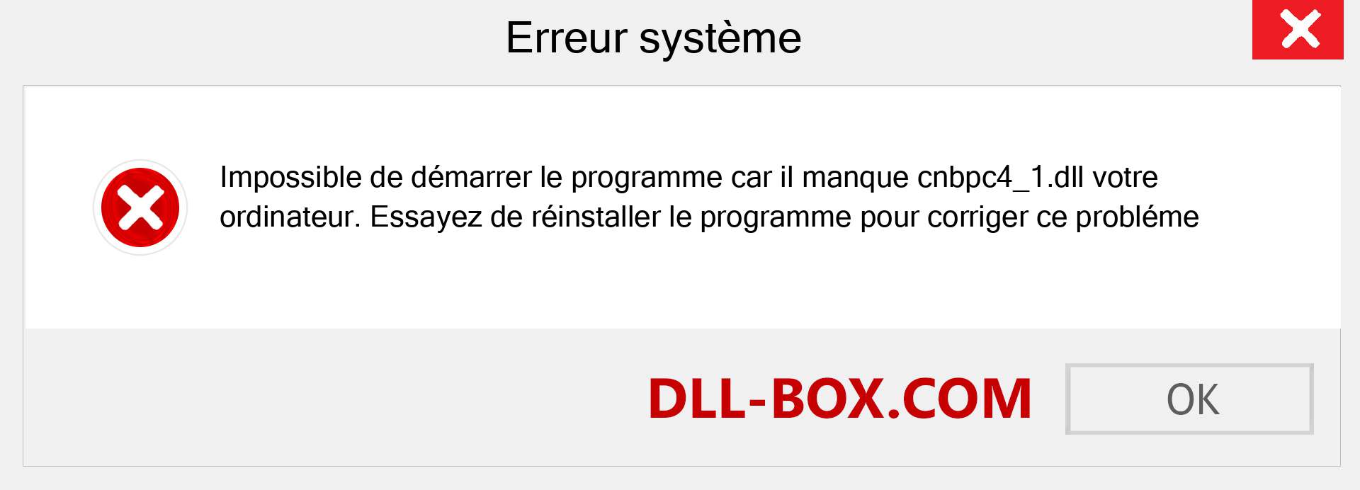 Le fichier cnbpc4_1.dll est manquant ?. Télécharger pour Windows 7, 8, 10 - Correction de l'erreur manquante cnbpc4_1 dll sur Windows, photos, images